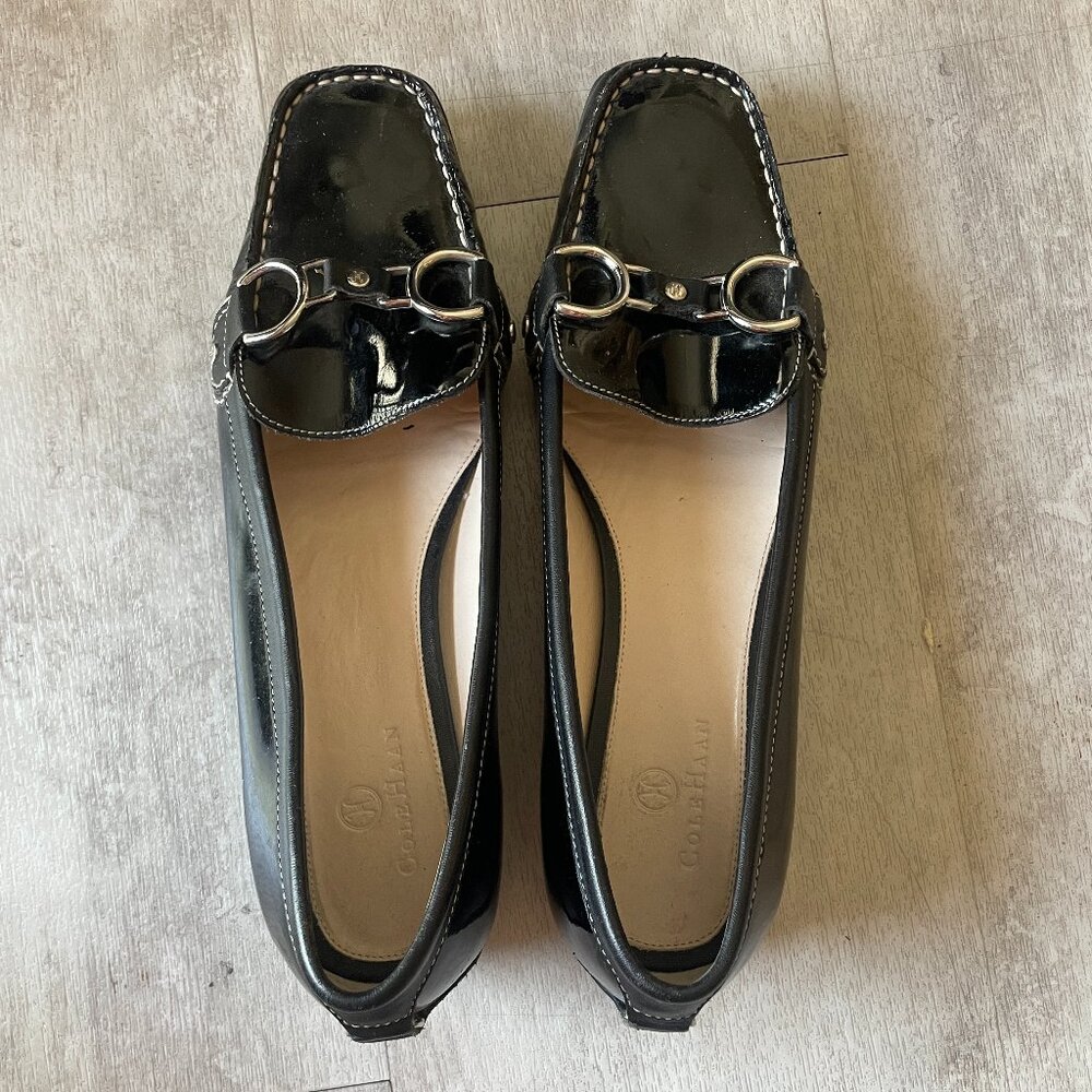Cole Haan Loafers Black Patent Leather Loafers with Nike Air Technology